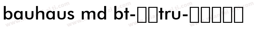 bauhaus md bt-常规tru字体转换